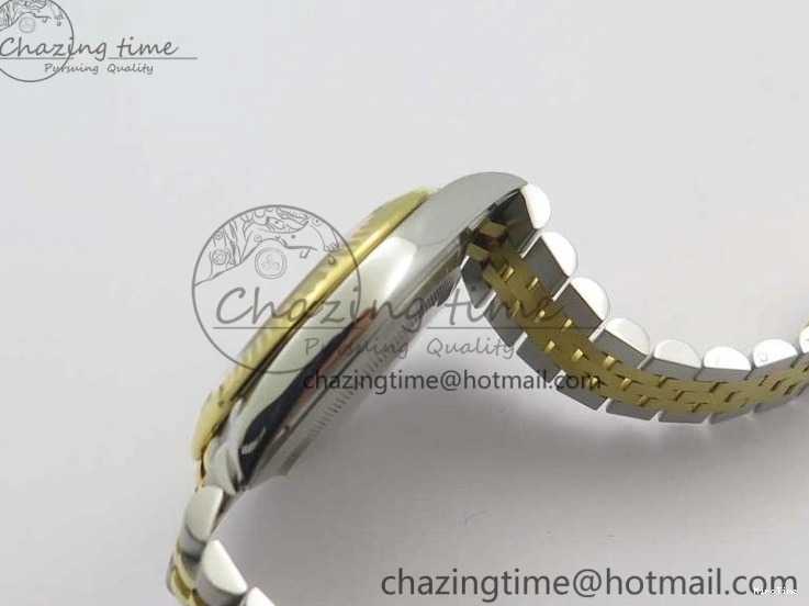 MiroTime 0519 DateJust 41 SS YG 126333 Fluted Bezel DJF Best Edition 904L Steel Gray Dial Green Roman Markers on Jubilee Bracelet A Seasonal 3194